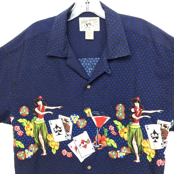 Big Dogs Hawaiian Rayon Camp Shirt EUC - Picture 1 of 12